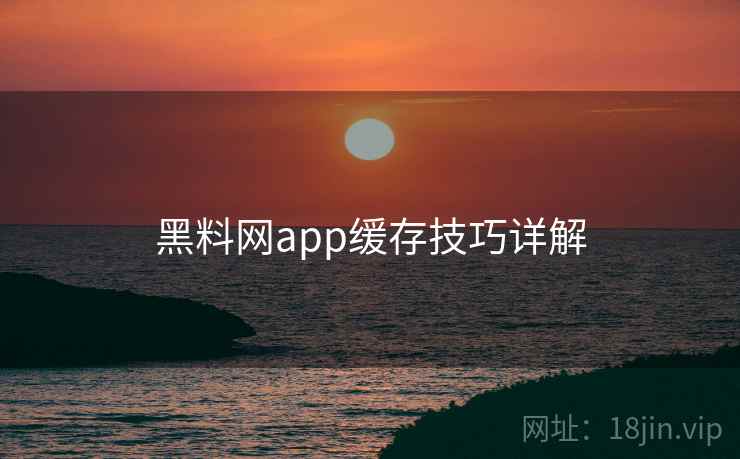 黑料网app缓存技巧详解 黑料网app缓存技巧详解